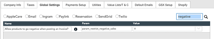 Sell negative qty